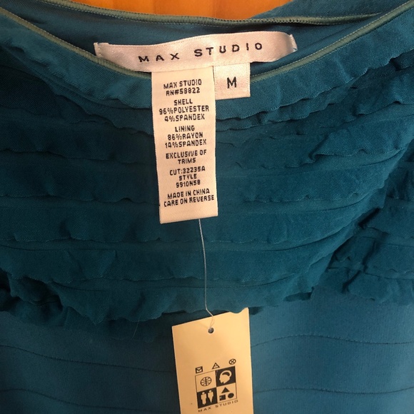 NWT Max Studio Green Medium Dress - Picture 5 of 8